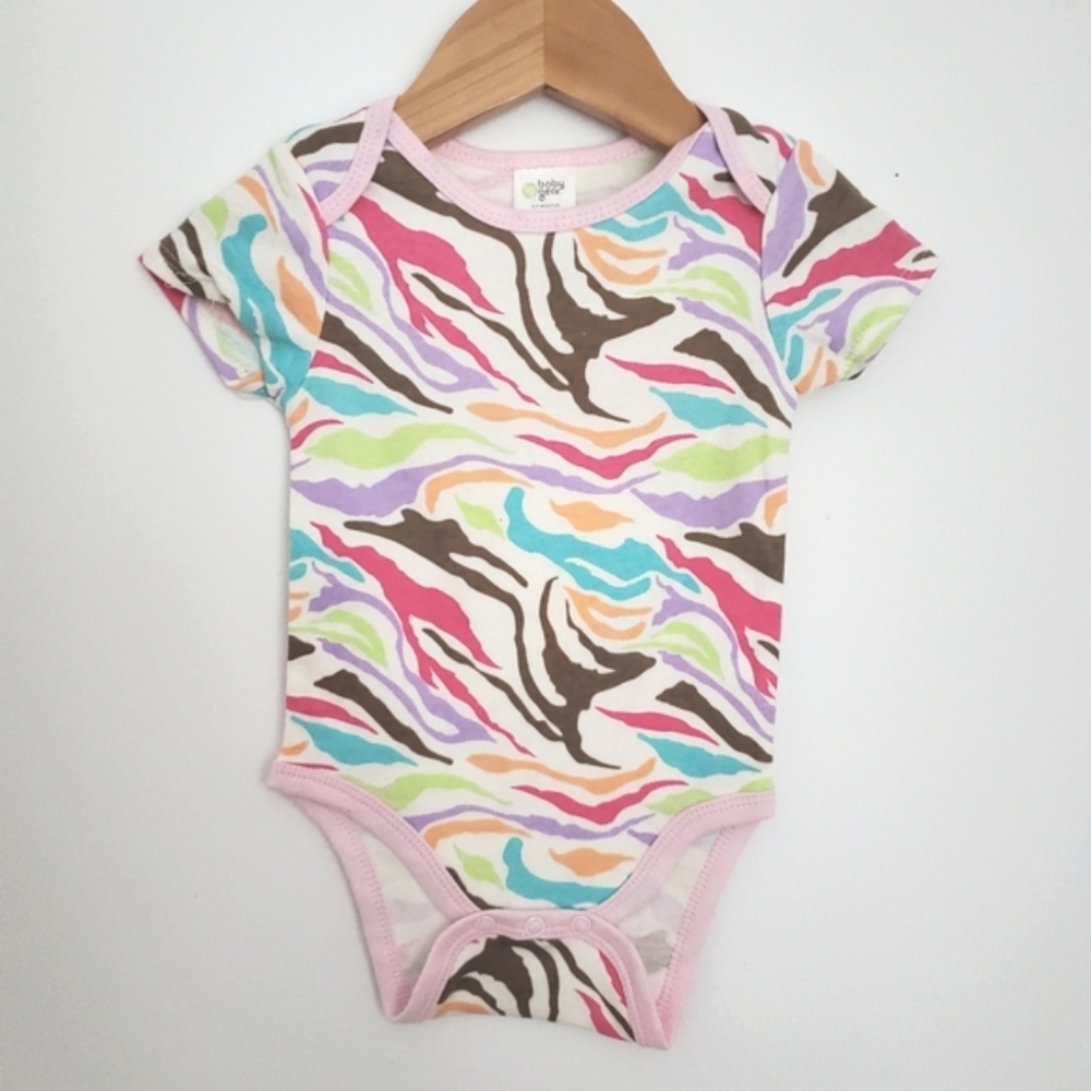 🆕️Baby Multi Colour Zebra Print Onesie 6-9M